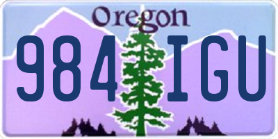 OR license plate 984IGU