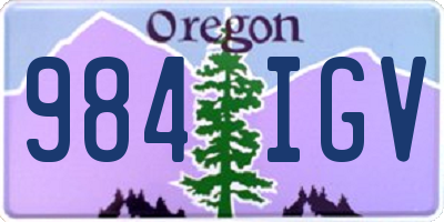 OR license plate 984IGV