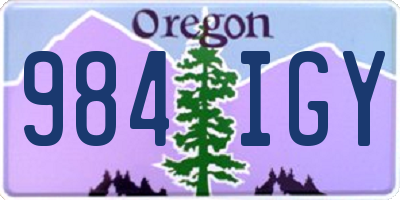 OR license plate 984IGY