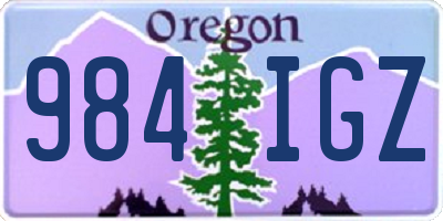 OR license plate 984IGZ