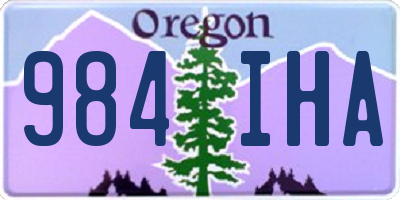 OR license plate 984IHA