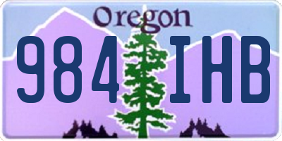 OR license plate 984IHB