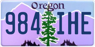 OR license plate 984IHE