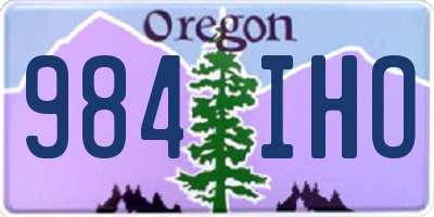 OR license plate 984IHO