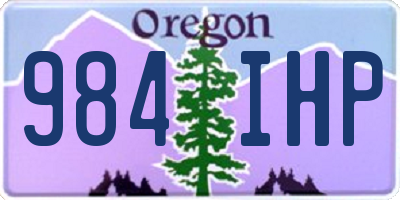 OR license plate 984IHP