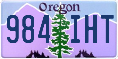 OR license plate 984IHT