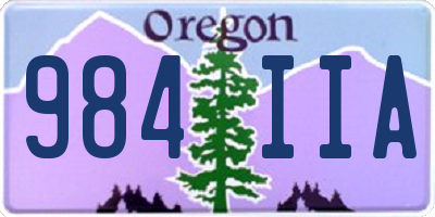 OR license plate 984IIA