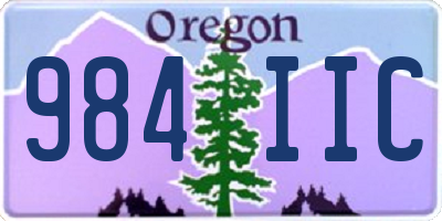 OR license plate 984IIC