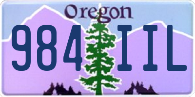 OR license plate 984IIL