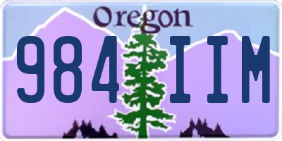 OR license plate 984IIM