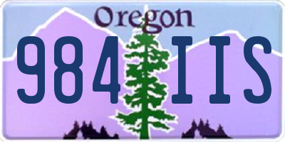 OR license plate 984IIS