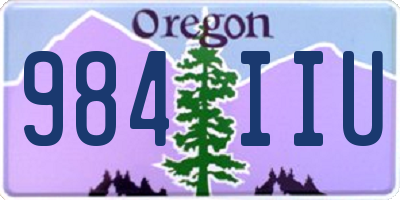 OR license plate 984IIU