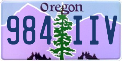 OR license plate 984IIV