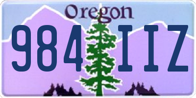 OR license plate 984IIZ