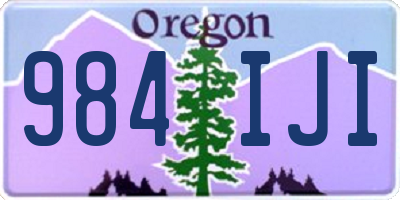 OR license plate 984IJI