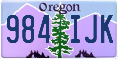 OR license plate 984IJK