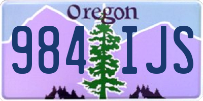 OR license plate 984IJS