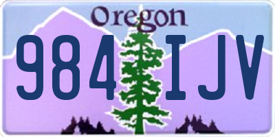 OR license plate 984IJV