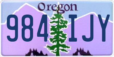 OR license plate 984IJY