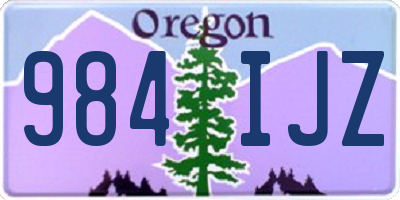 OR license plate 984IJZ