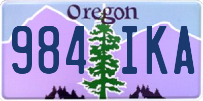 OR license plate 984IKA