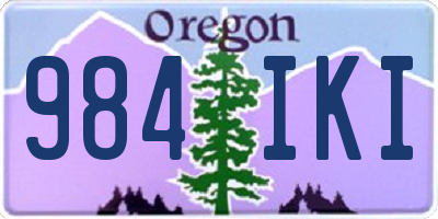 OR license plate 984IKI
