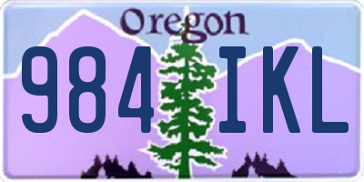 OR license plate 984IKL