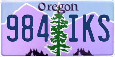 OR license plate 984IKS