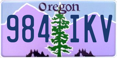 OR license plate 984IKV
