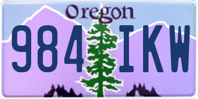 OR license plate 984IKW