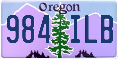 OR license plate 984ILB