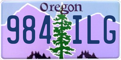 OR license plate 984ILG