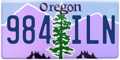 OR license plate 984ILN