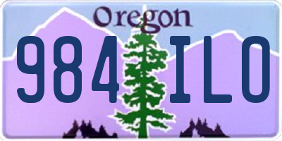 OR license plate 984ILO