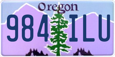 OR license plate 984ILU