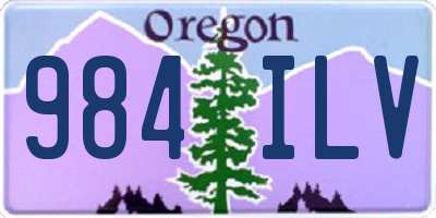 OR license plate 984ILV