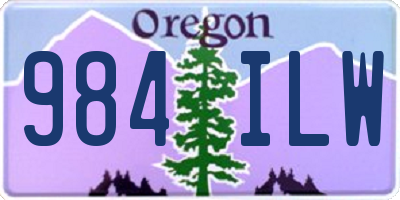 OR license plate 984ILW
