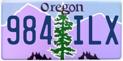 OR license plate 984ILX
