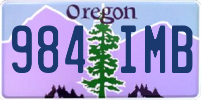 OR license plate 984IMB