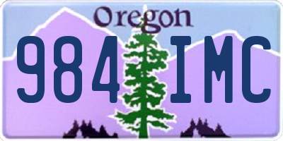 OR license plate 984IMC
