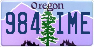 OR license plate 984IME