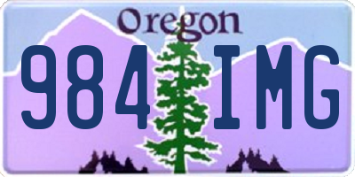 OR license plate 984IMG