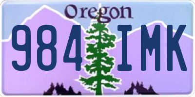 OR license plate 984IMK