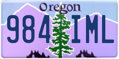 OR license plate 984IML