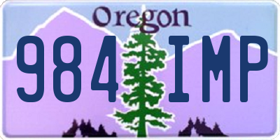 OR license plate 984IMP