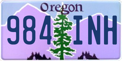 OR license plate 984INH