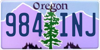 OR license plate 984INJ