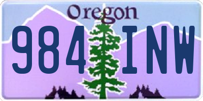 OR license plate 984INW