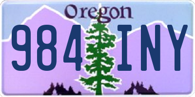 OR license plate 984INY