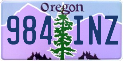OR license plate 984INZ